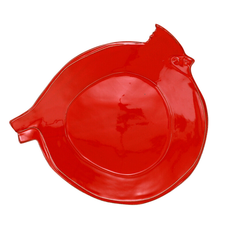 Lastra Holiday Figural Red Bird Small Platter