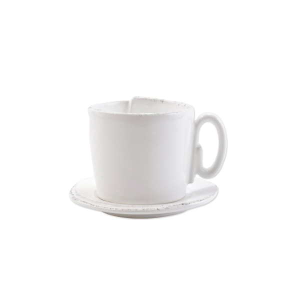 LAS-26002W Lastra White Cup and Saucer