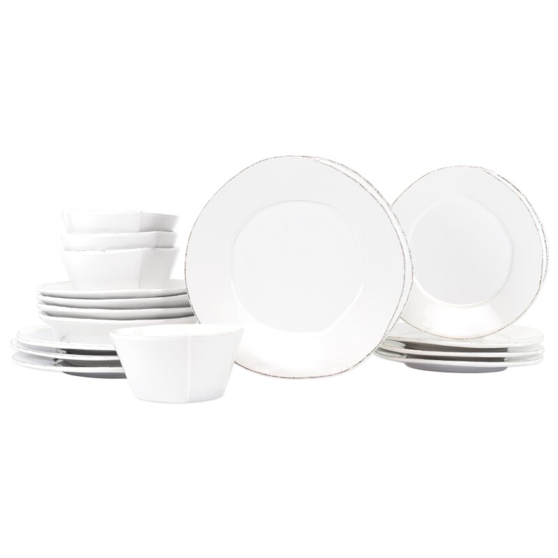 LAS-2600WS-16N Lastra White Sixteen-Piece Place Setting