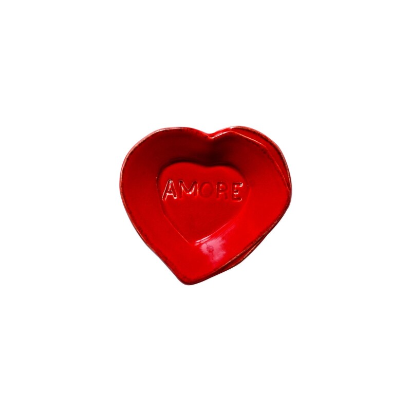 LAS-2669R Lastra Red Heart Mini Amore Plate