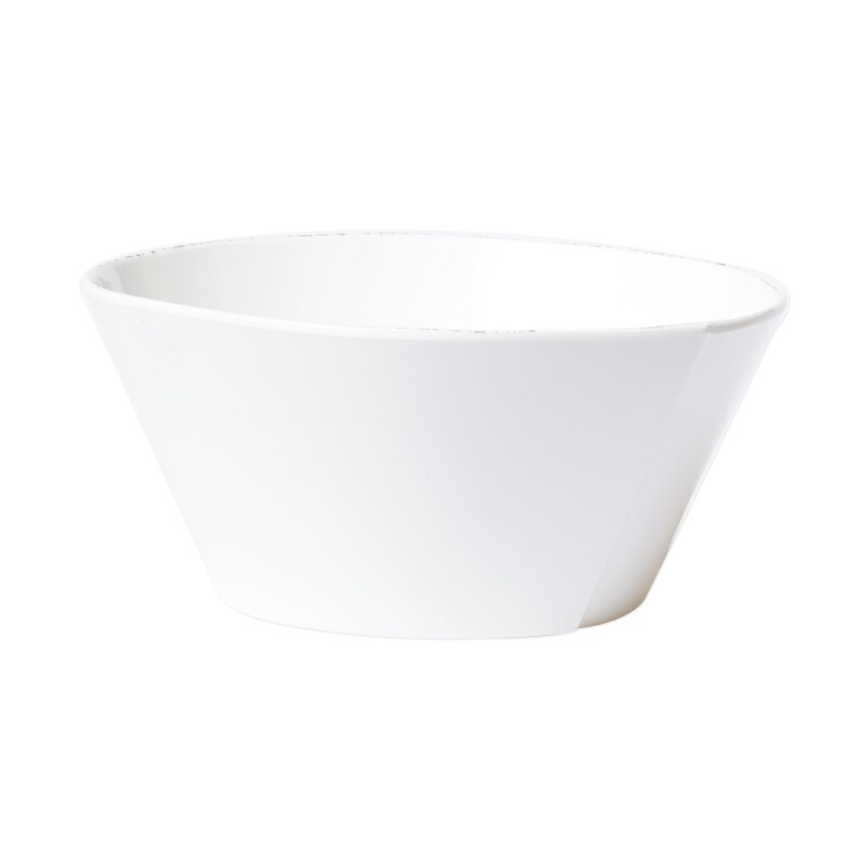Melamine Lastra White Large Stacking Serving Bowl