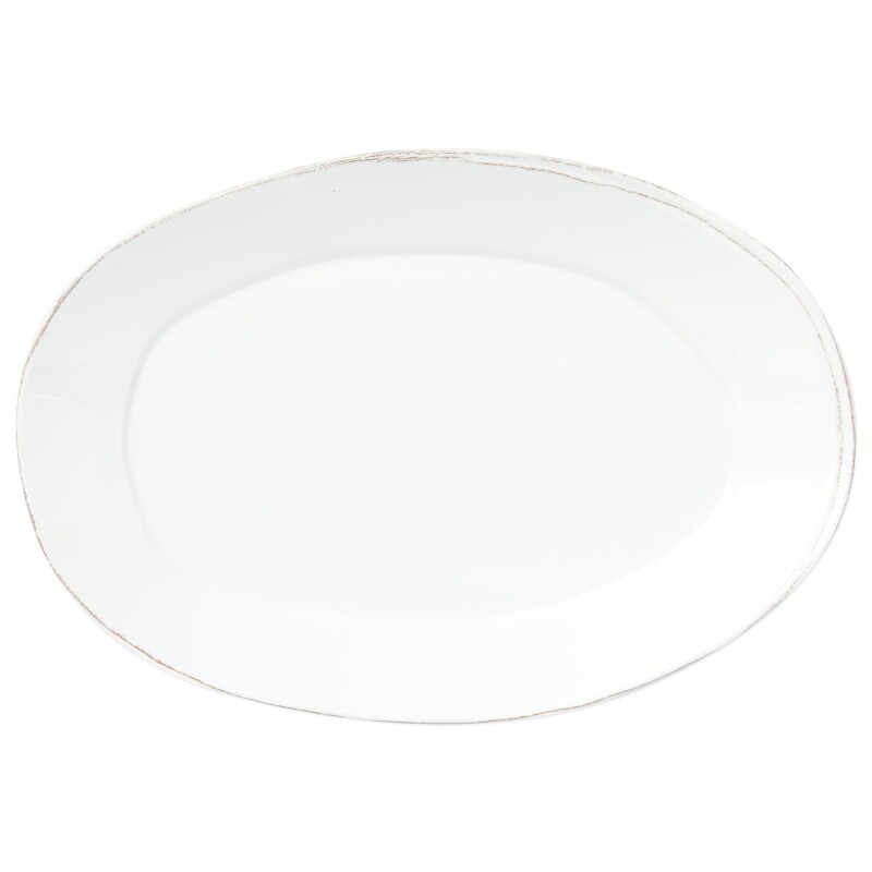 MLAS-W2326 Melamine Lastra White Oval Platter