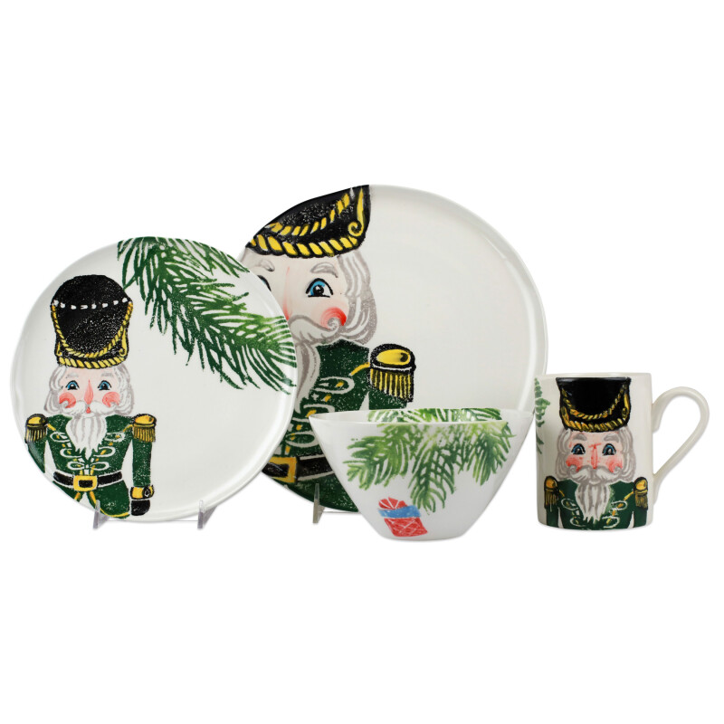 NTC-9700BS-4 Nutcrackers Green Four-Piece Place Setting
