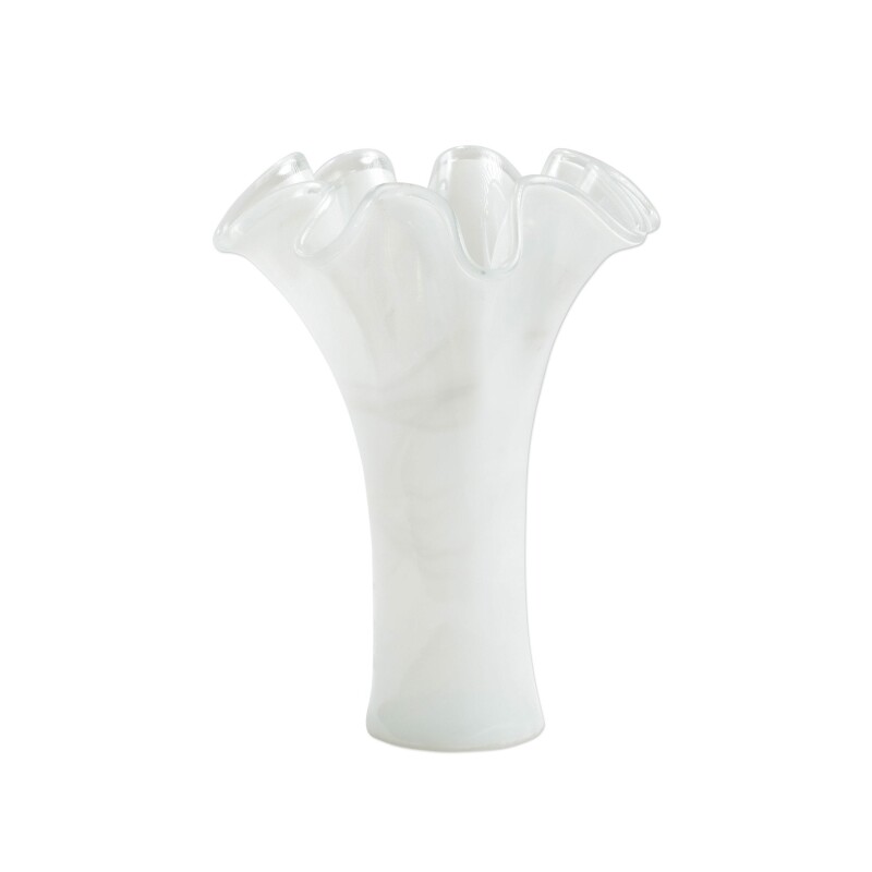 OND-5234W Onda Glass White Short Vase