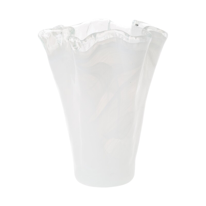 OND-5282 Onda Glass White Medium Vase