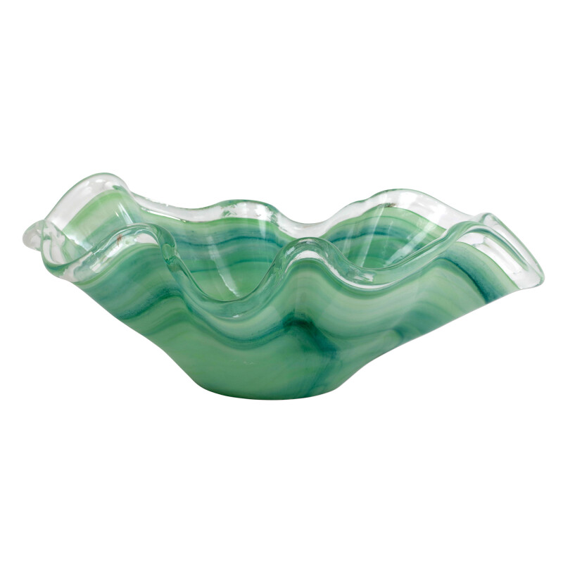 OND-5295G Onda Glass Green Large Bowl