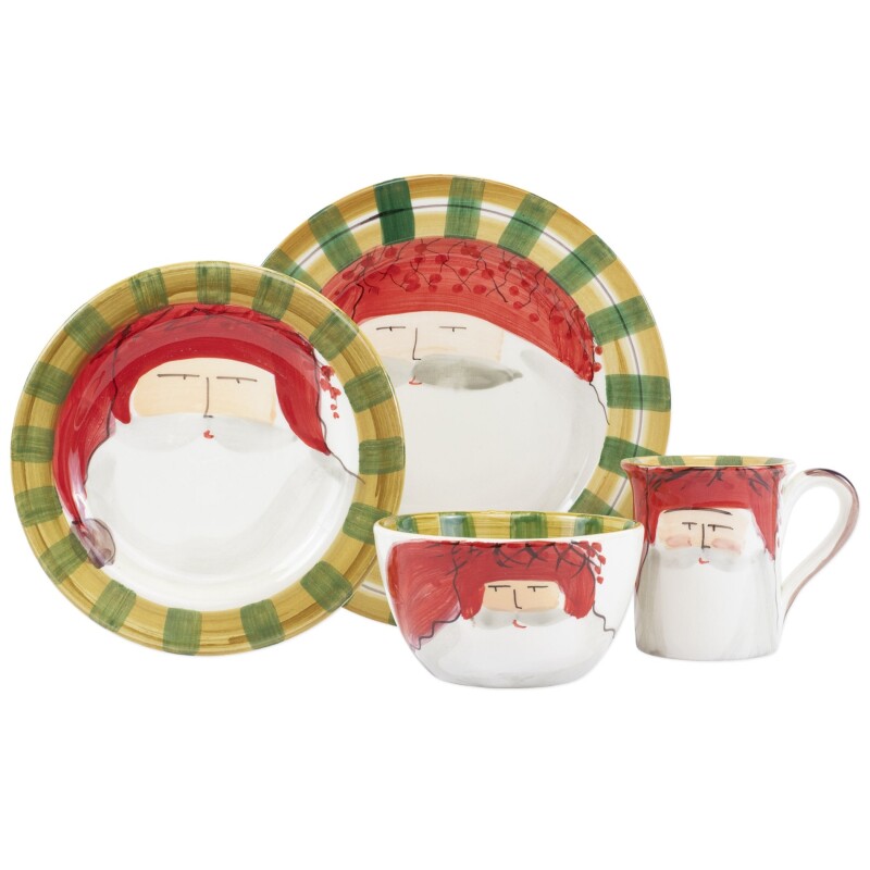 OSN-7800AS-4 Old St. Nick Red Hat Four-Piece Place Setting
