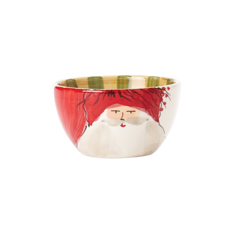 Osn 78051a Old St. Nick Cereal Bowl Red Hat