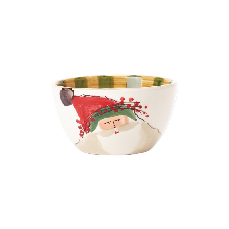 Osn 78051b Old St. Nick Cereal Bowl Green Hat