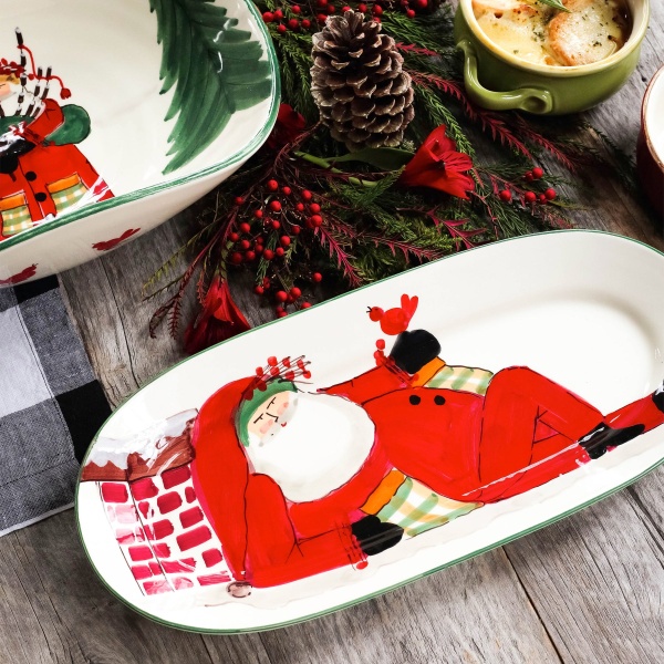 OSN-78084 Old St. Nick Small Oval Platter