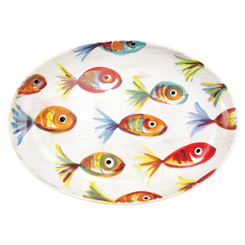 PSE-7826 Pesci Colorati Oval Platter