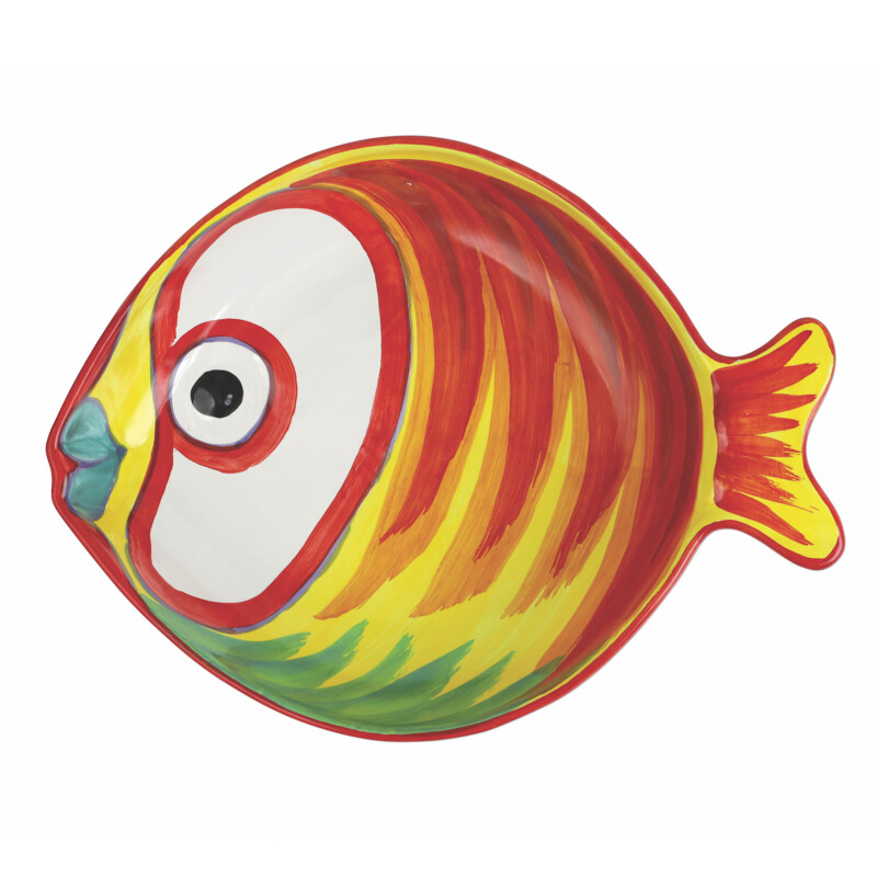 PSE-7831 Pesci Colorati Figural Fish Medium Serving Bowl