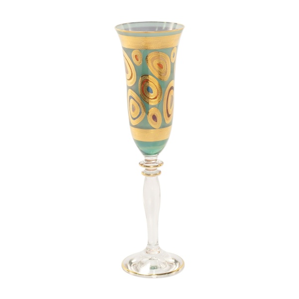 Rgi 7650an Vietri Regalia Aqua Champagne Glass