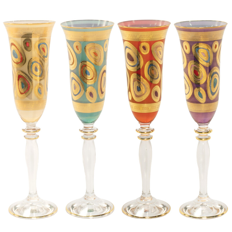 Rgi 7650n Regalia Assorted Champagne Glasses Set Of 4