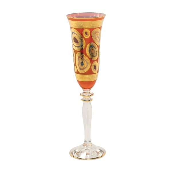 Rgi 7650on Vietri Regalia Orange Champagne Glass