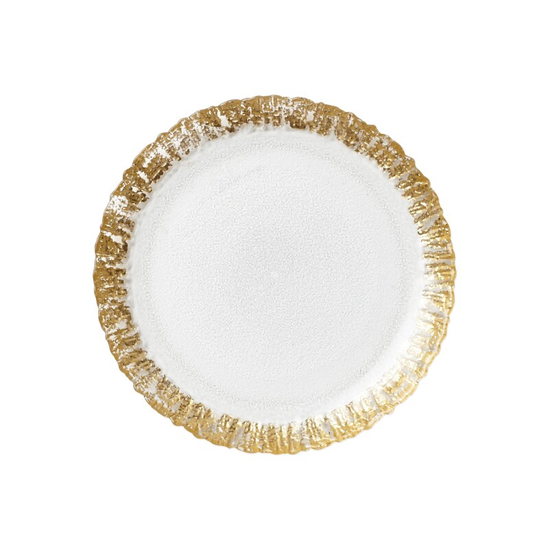 RUF-5201 Rufolo Glass Gold Salad Plate