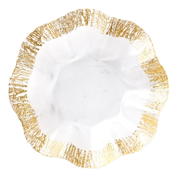 RUF-5223 Rufolo Glass Gold Platter
