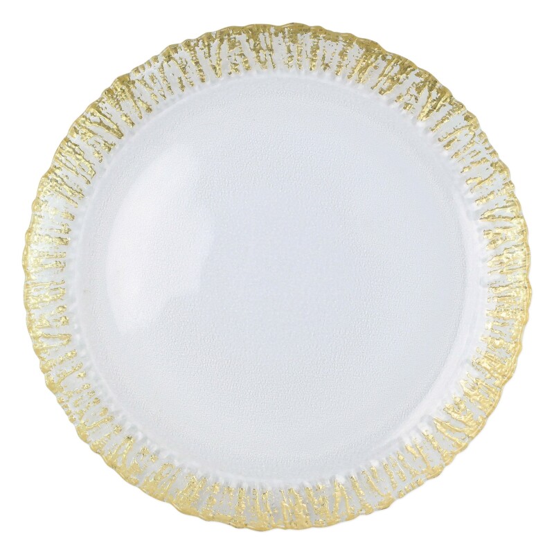 RUF-5237 Rufolo Glass Gold Round Platter