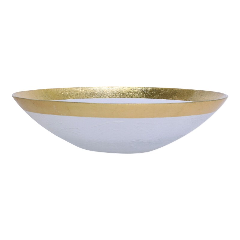 RUF-5239 Rufolo Glass Gold Organic Large Bowl