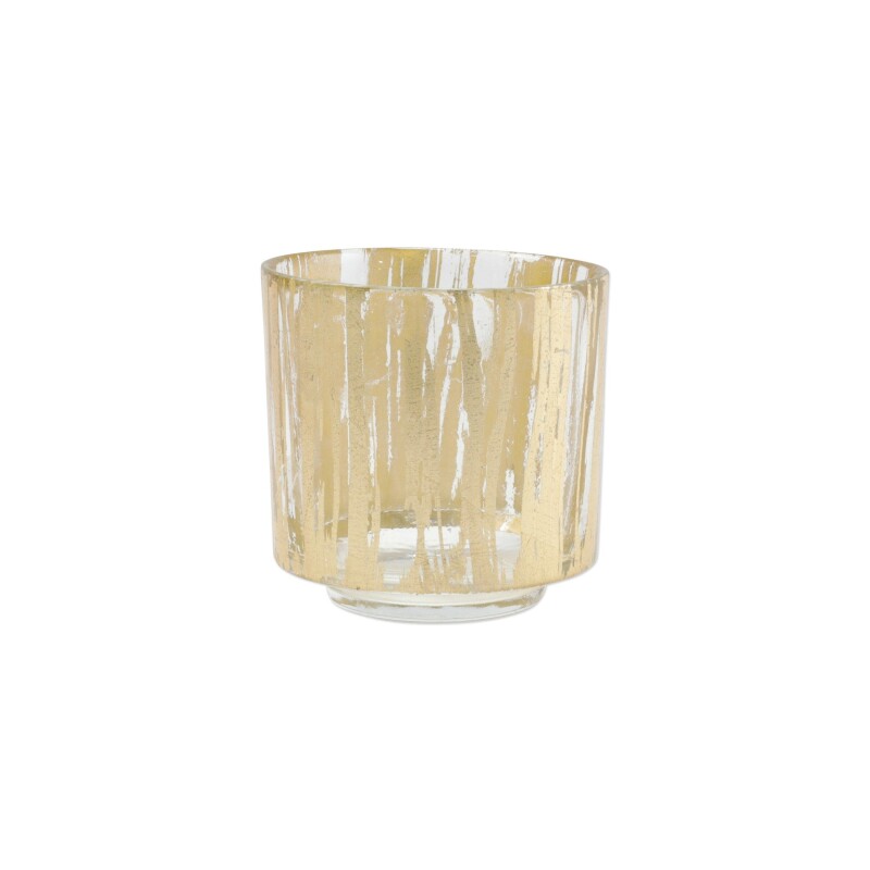 RUF-5243 Rufolo Glass Gold Brushstroke Votive