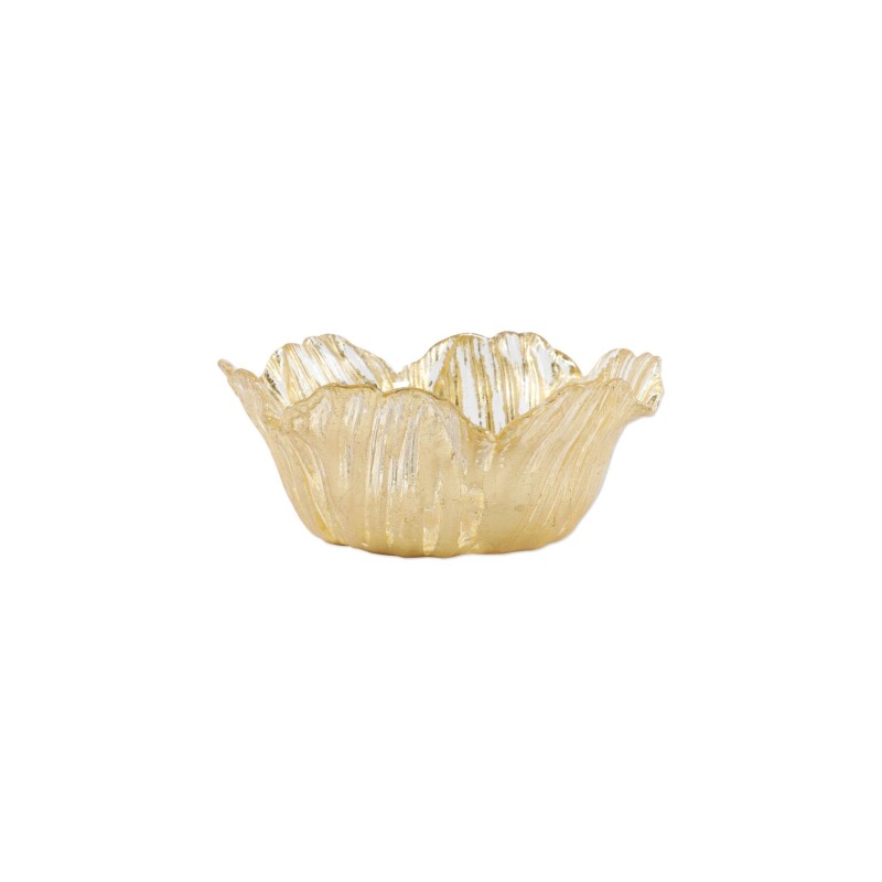 RUF-5271 Rufolo Glass Gold Flower Small Bowl