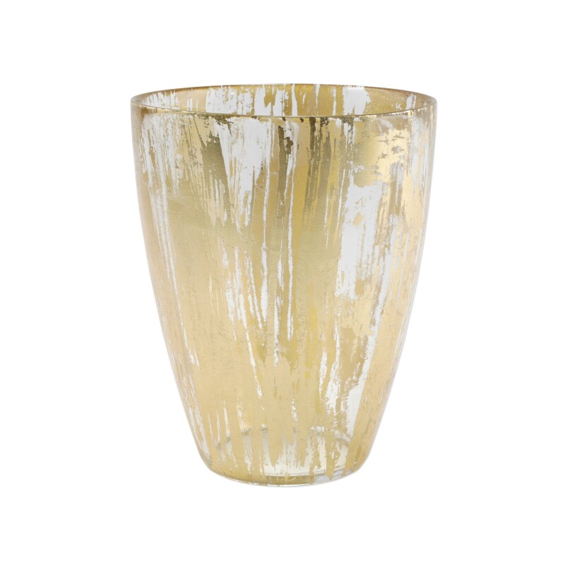 RUF-5281 Rufolo Glass Gold Brushstroke Vase