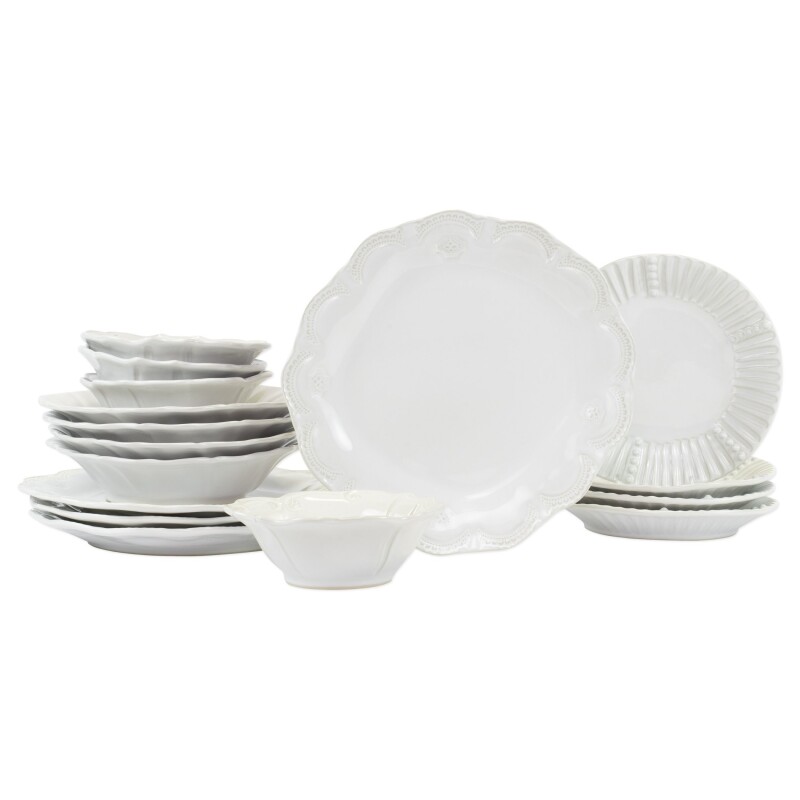 Incanto Stone White Assorted Sixteen-Piece Place Setting