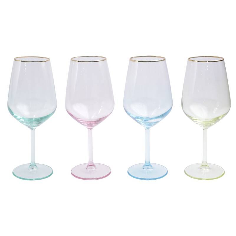 VBOW-52120 Rainbow Assorted Wine Glasses - Set of 4