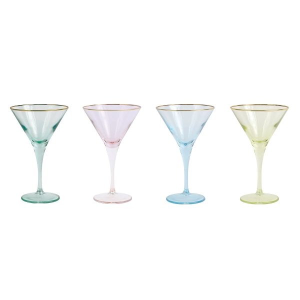 Vbow 52152 Vietri Rainbow Assorted Martini Glasses Set Of 4 1