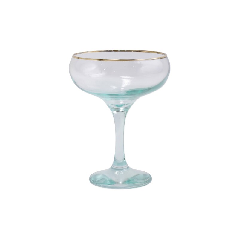 VBOW-G52151 Rainbow Green Coupe Champagne Glass