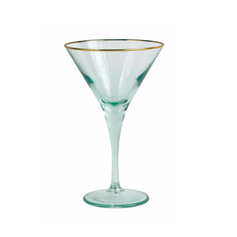 VBOW-G52152 Rainbow Green Martini Glass