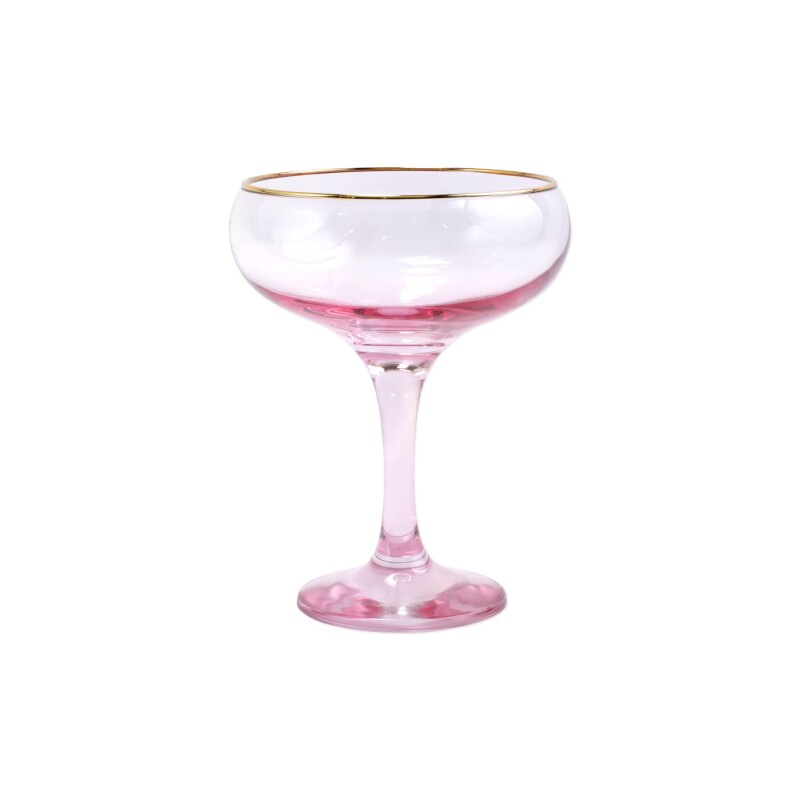 Vbow P52151 Rainbow Pink Coupe Champagne Glass 2