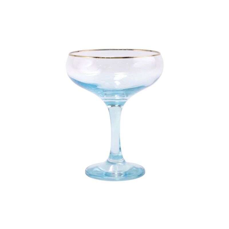 Vbow T52151 Rainbow Turquoise Coupe Champagne Glass 2