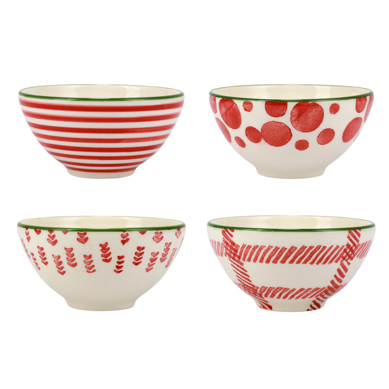 Mistletoe Assorted Dipping Bowls - Set of 4