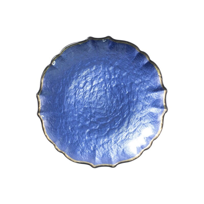 VPAS-5201C Baroque Glass Cobalt Salad Plate