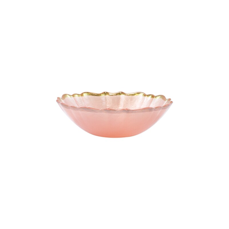 Baroque Glass Pink Small Bowl