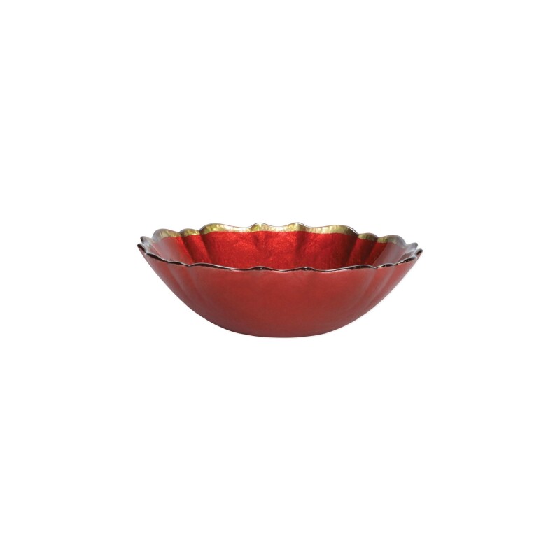 Baroque Glass Red Small Bowl