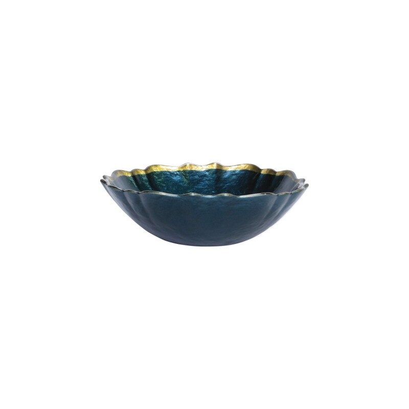 VPAS-5207T Baroque Glass Teal Small Bowl