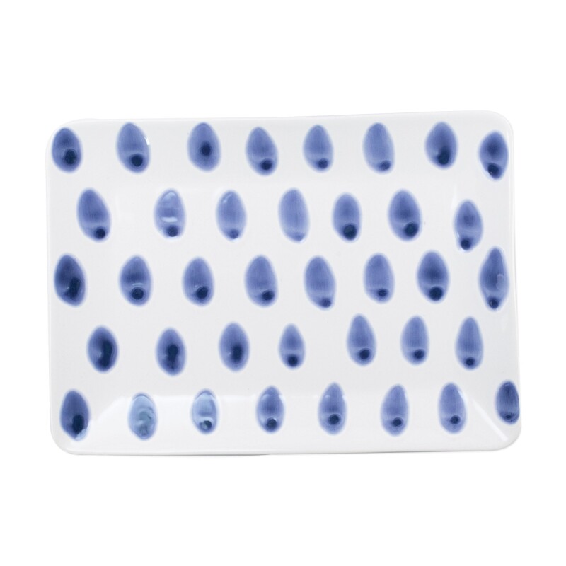 Vsan 003027 Santorini Dot Small Rectangular Platter