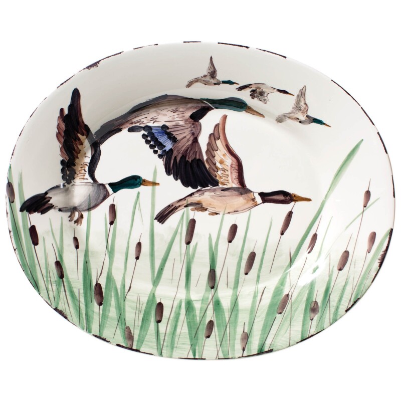 WDL-7826 Wildlife Mallard Large Oval Platter