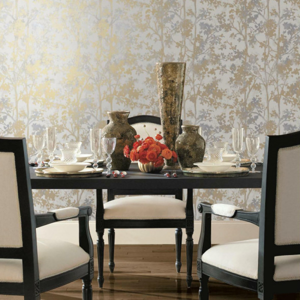 NW3584 Shimmering Foliage Wallpaper