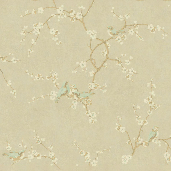 HP0325 Birds W/Blossoms Wallpaper