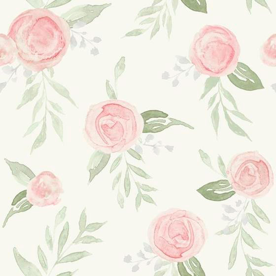 MK1128 Watercolor Roses Wallpaper