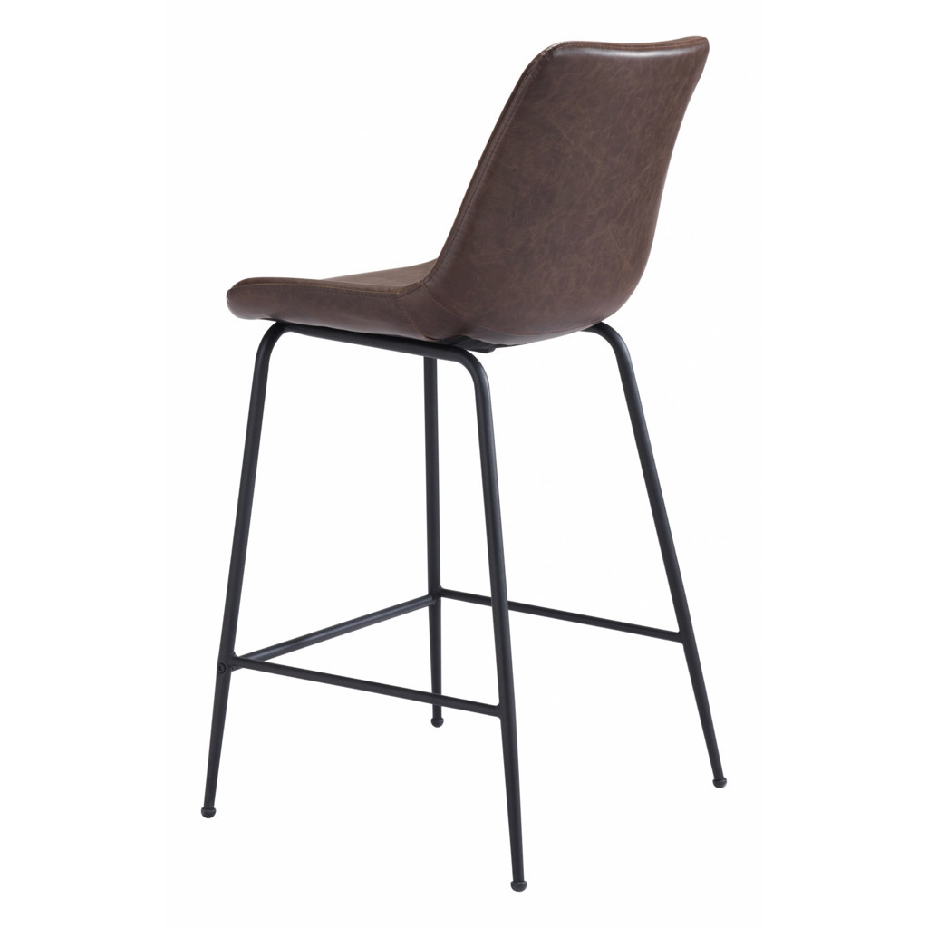 Byron Counter Chair Brown by Zuo