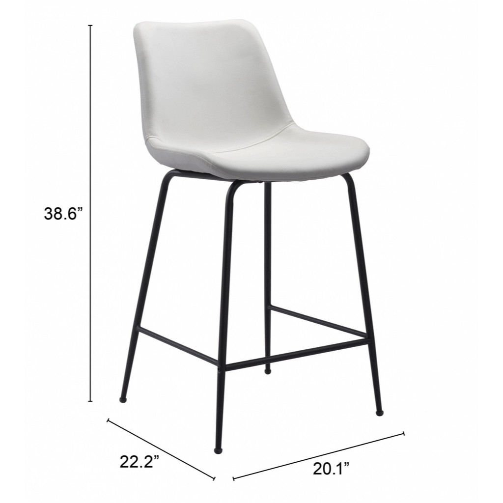 Modern Byron Counter Chair White by Zuo