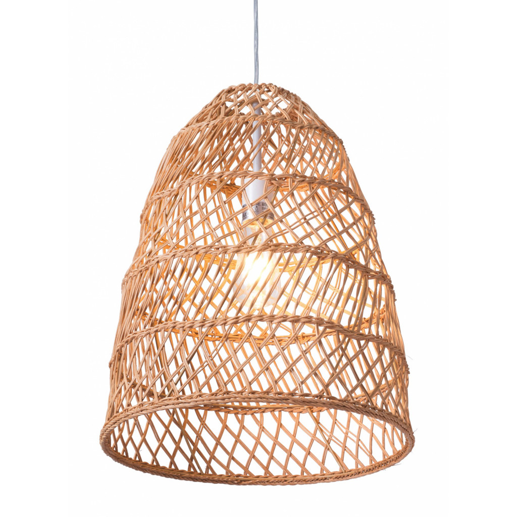 Modern Saints Ceiling Lamp Natural in Brown by Zuo
