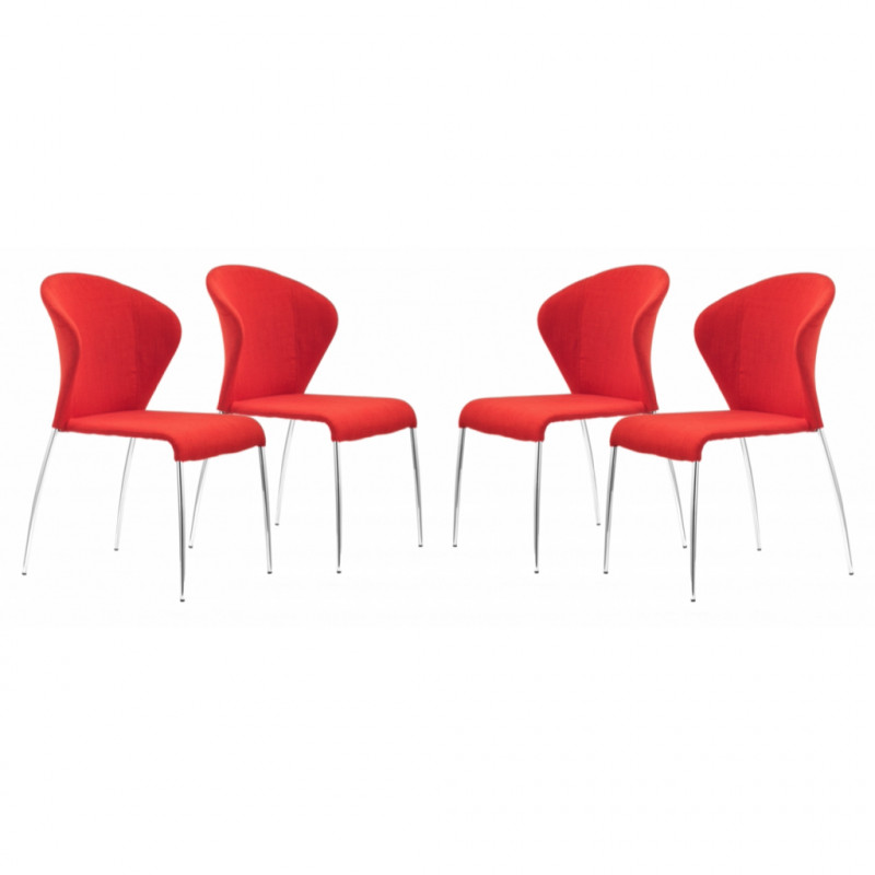 100041 Oulu Dining Chair (Set of 4) Tangerine