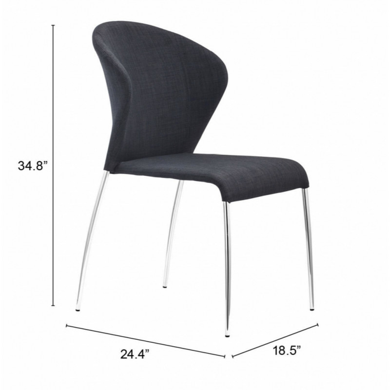 100042 Dimension Oulu Dining Chair Set Of 4 Graphite