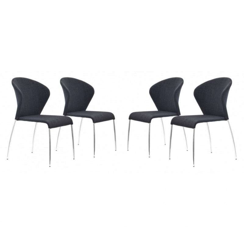 100042 Oulu Dining Chair (Set of 4) Graphite