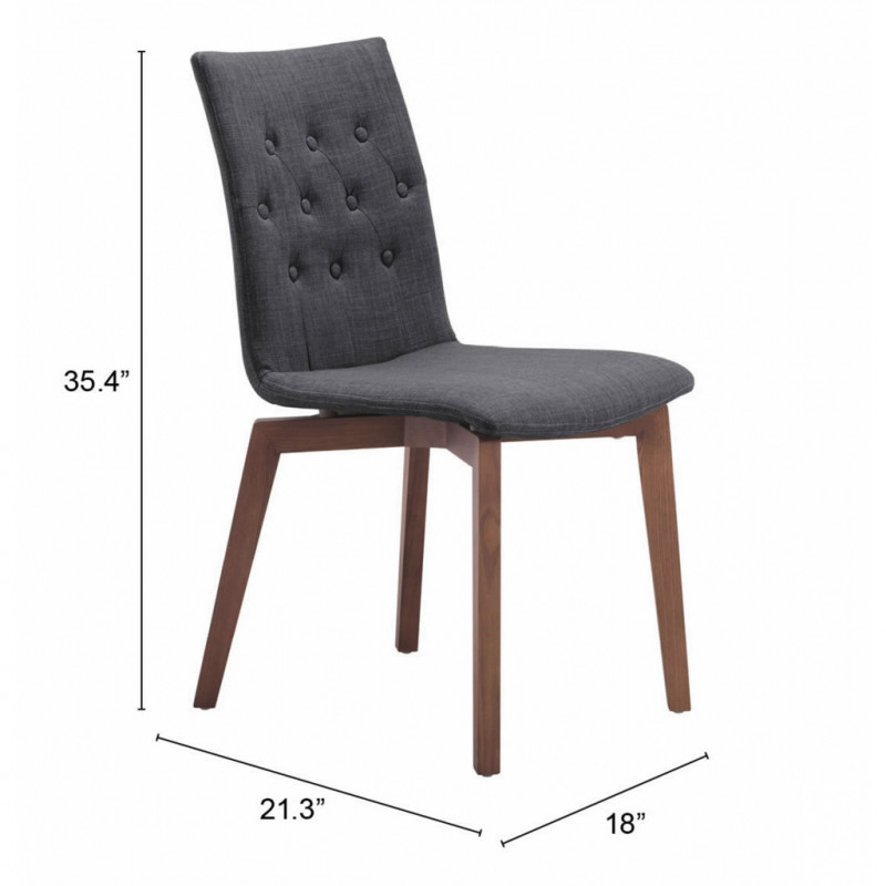100071 Dimension Orebro Dining Chair Set Of 2 Graphite